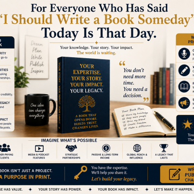 For Everyone Who Has Said “I Should Write a Book Someday”, Today Is That Day